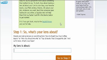 Learn How to Create a Squidoo Lens Video 1
