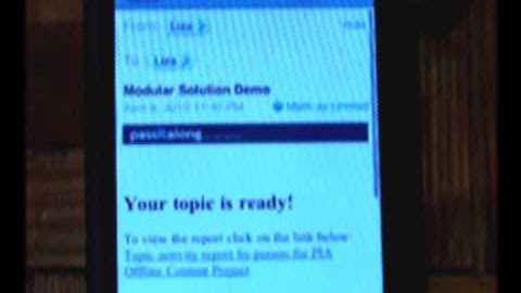 Ryerson W2010 CPS630 Project - Pass It Along Offline Content by Modular Solution