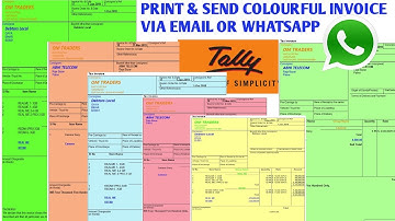 Tally TDL | Print & Send colourful invoice via Whatsapp or Email | Free Tdl