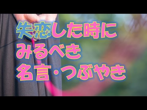 失恋した時にみるべき名言・つぶやき｜恋愛バラエティch