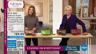 Patricia Nash Brielle Leather Crossbody Bag with Hangoff...