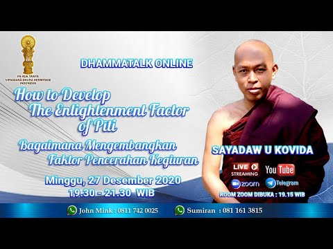 How to Develop The Enlightenment Factor of Piti [English Version] by Sayadaw U Kovida