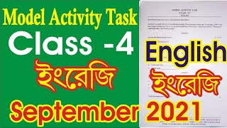 class 4 english model activity task September l new  model activity task class 4 English
