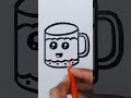 Cute Mug Drawing Cupdrawing Shorts 