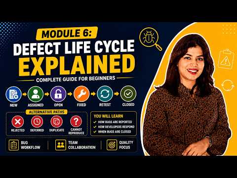 Module 6: Defect Life Cycle Explained | New, Assigned, Fixed, Retest & Closed