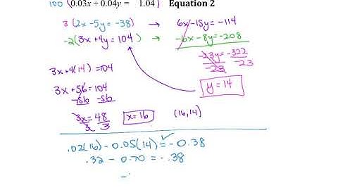 7.2 Two Variable Linear Systems Ex 4 and 5