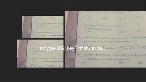 Ts polycet 2021 key paper