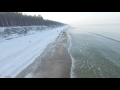 plaża Stegna zima dron