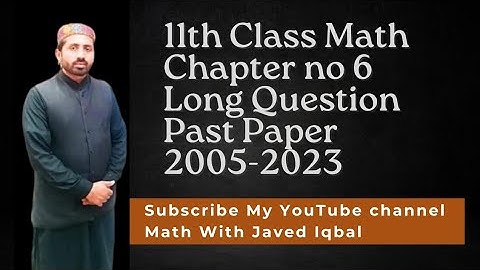 11th chapter no 6 ||1st year math guess paper 2024 | 11th Class mathematics important questions 2024