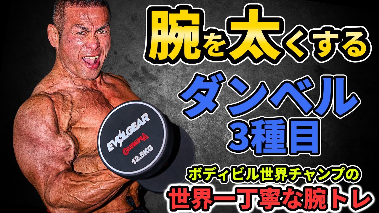 【腕を太くする】Tシャツの袖をパンパンにする!三頭筋トレーニング3選【ドラゴンの教科書】