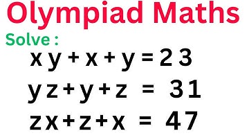 How to find values of x, y and z | Polynomial | Olympiad Maths