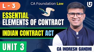 Indian Contract Act CA foundation | Essential Elements of Contract CA Foundation | CA Indresh Gandhi