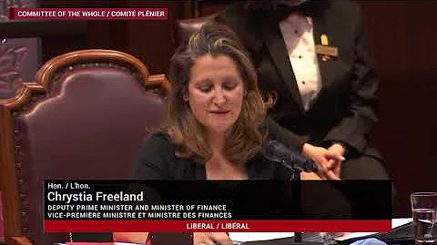 Senator Donna Dasko questions Deputy PM Freeland about Speech from the Throne and Long Term Care.