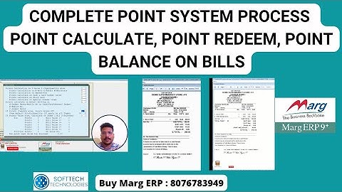Complete Point System Management in Marg ERP with Bill Format Setting Step by Step in Hindi