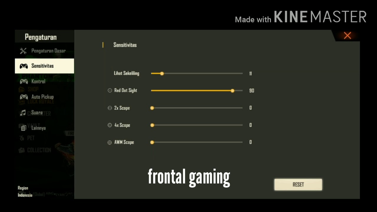 Sensitivitas Free Fire Pro Players Terbaru 2020 Youtube