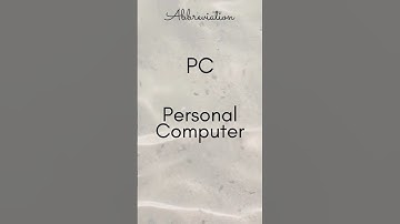 PC   Personal Computer