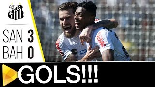 Santos 3 x 0 Bahia | GOLS | Brasileirão (24/07/17)