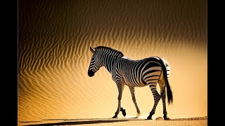 Zebra surviving the Kalahari Desert