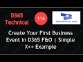 Create Your First Business Event in D365 F&O | Simple X++ Example#D365 #Dynamics365FO#BusinessEvents