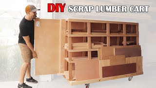 Build A Simple Scrap Lumber Storage Cart // Step By Step