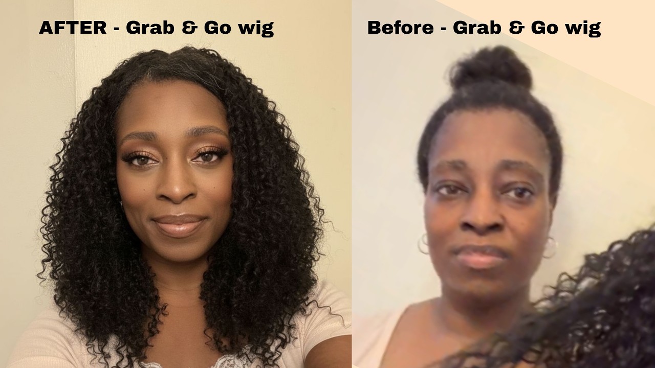 The simple no glue Grab and Go wig for a quick styling method