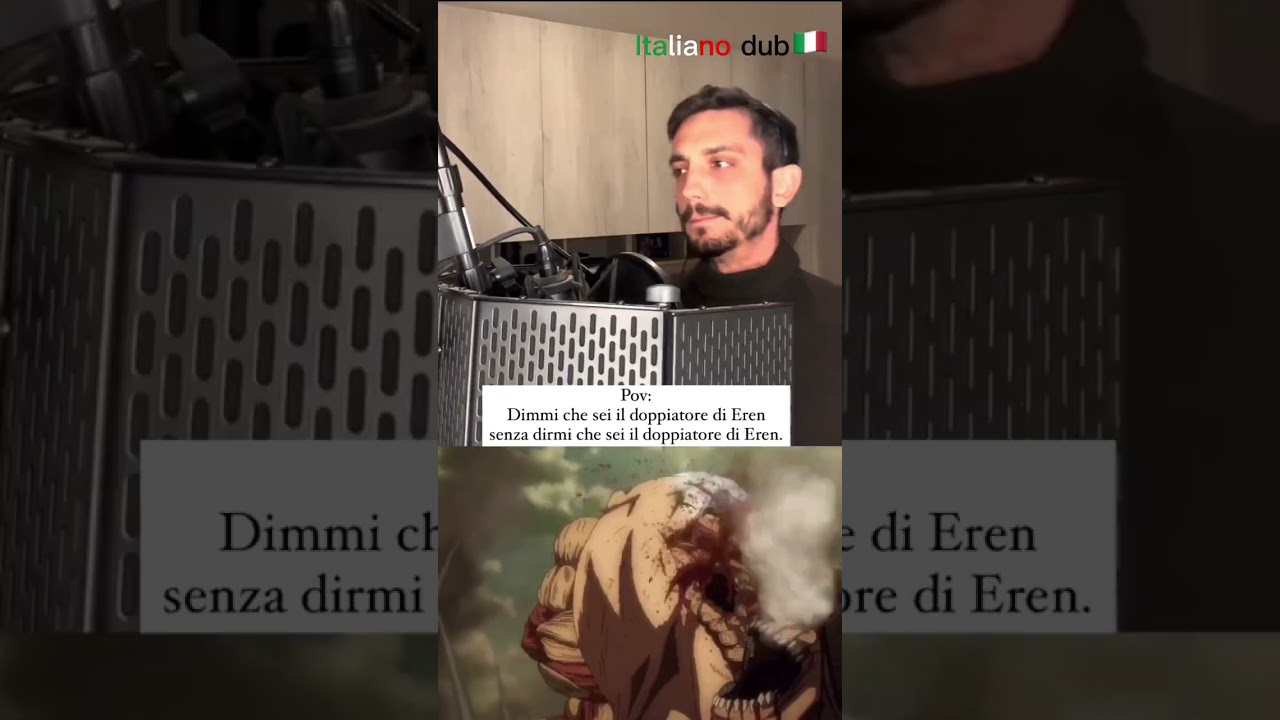 Scream in Italian by: Alessandro Campaiola.  Comparison of Eren Jaeger's scream inside the titan 🇮🇹