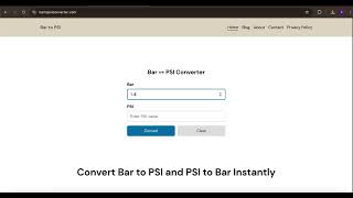 1.4 Bar to PSI | Convert 1.4 Bar into PSI Easily