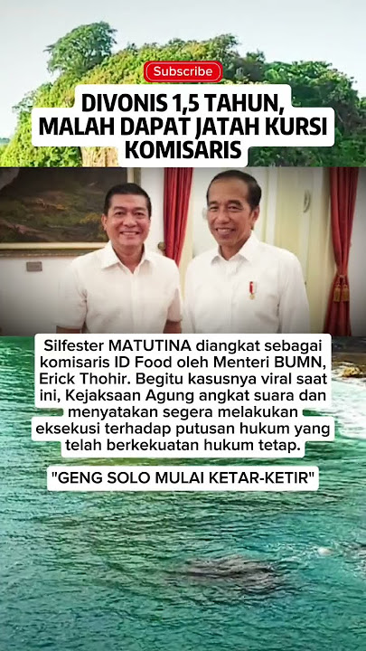 A man sentenced to 1.5 years becomes a commissioner. #tomlembong #erickthohir #trendingshorts