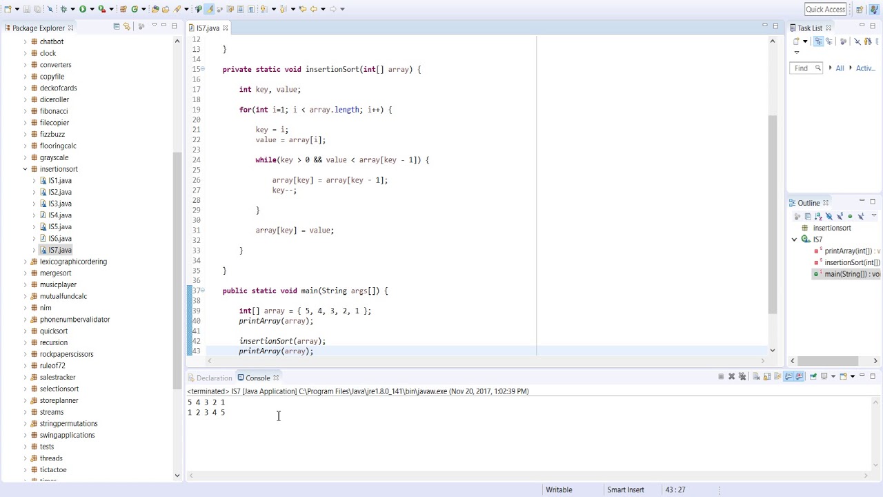 How to Code Insertion Sort in Java YouTube