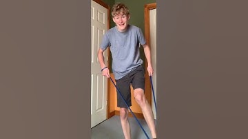 Working out with the stretch band!!