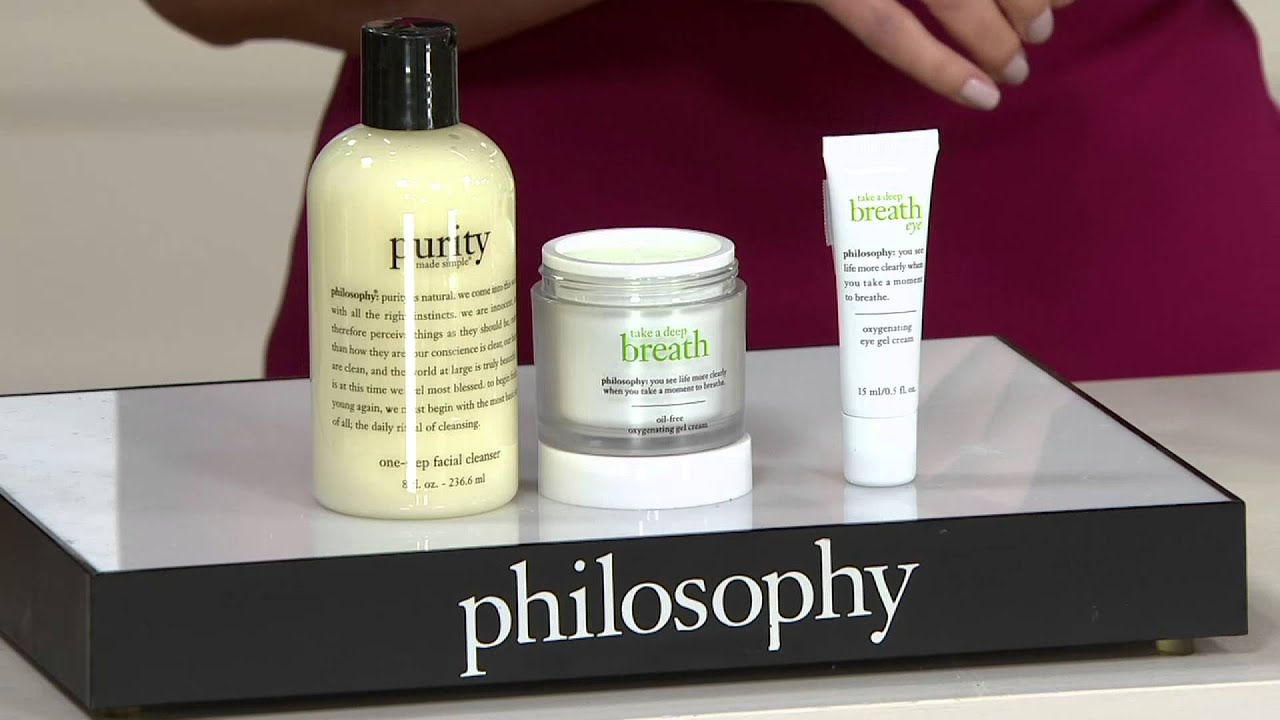 philosophy take a deep breath skincare trio on QVC YouTube