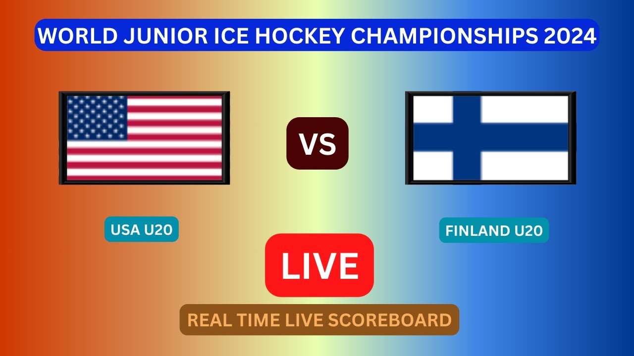 USA U20 vs Finland U20 LIVE Score UPDATE Today 2024 IIHF World Junior
