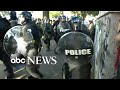 Police use tear gas, push back peaceful protesters for Trump church visit l ABC News