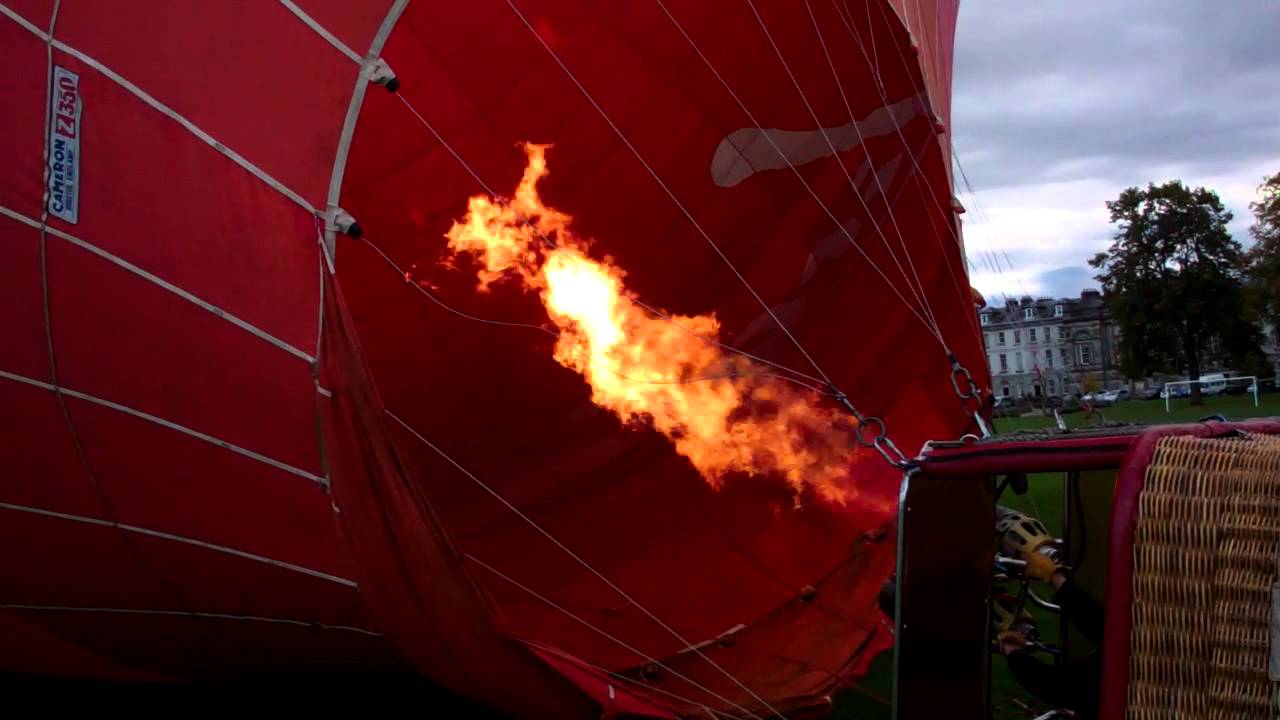 Heating Air Inside Hot Air Balloon Perth Perthshire Scotland YouTube