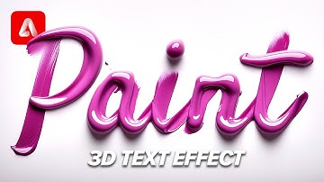 Adobe Firefly Ai Prompts | 3D Paint Typography