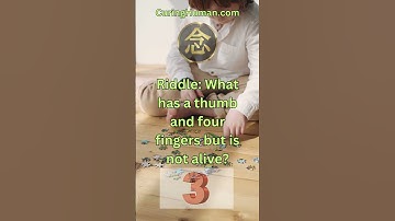 What has a thumb and four fingers but is not alive  #riddleaddict #shorts #brainteasers