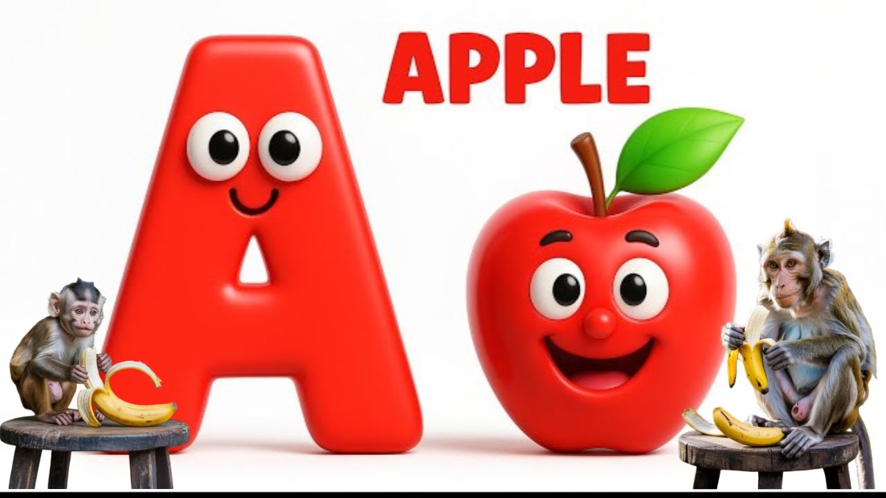 A For Apple B For Ball I Abcd Song I Abcd Rhymes I Abc Song Nursery ...