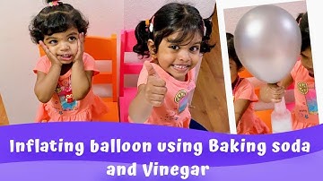 How to inflate a Balloon using Baking soda and Vinegar | Easy Science experiment for Preschoolers