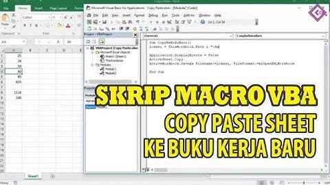 Module VBA Excel Cara Memindah Sheet Excel Ke Lembar Kerja yang Baru