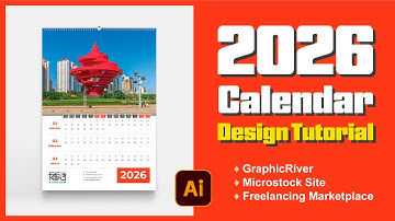 প্রফেশনাল ক্যালেন্ডার ডিজাইন ২০২৬ | ইলাস্ট্রেটর বাংলা টিউটোরিয়াল | ফ্রিল্যান্সিং গাইড | bicitro.com