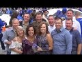 Chicago Cubs Fans take photos in front of Wrigley Field Game 2 NLCS Wrigleyville 2016