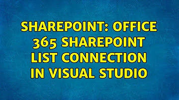 Sharepoint: Office 365 sharepoint List connection in Visual Studio