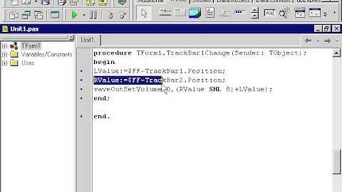 54 Delphi 7 Проигрыватель  Регулировка громкости
