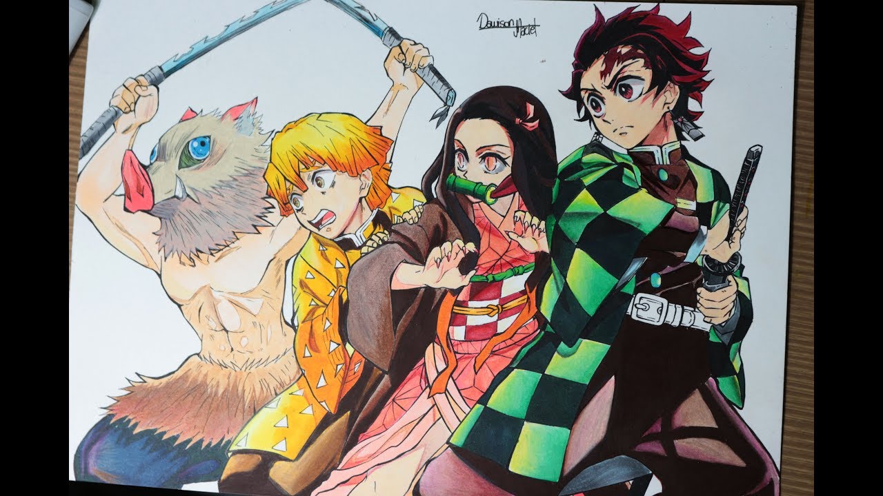 INOSUKE, TANJIRO, NEZUKO,  - Mayara Rodrigues Drawings