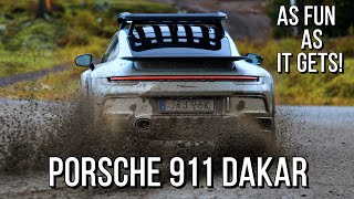 PORSCHE 911 DAKAR  DRIVING IT HARD IN THE MUD  TOTALLY EPIC !