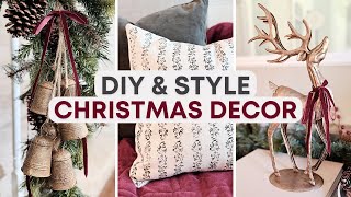 Easy DIY Christmas Decor Ideas | Holiday Home Styling on a Budget