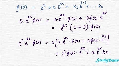 Particular Integrals in Diffrential Equations