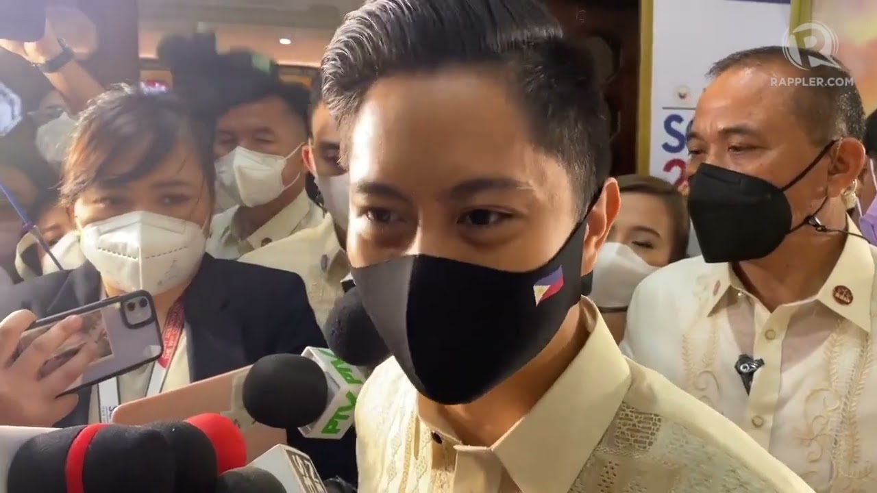 Sandro Marcos faces the media ahead of dad’s first SONA YouTube