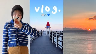 (eng)나 혼자 포항 여행 vlog | 포항항ꉂꉂ(ᵔᗜᵔ*) 🌊 일출 보고 물회 먹고 카페 투어,구룡포,이가리 닻 전망대