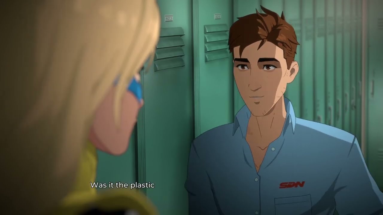 blonde blazer talks to Robert after the first date